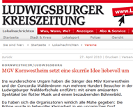 Artikel in der Fellbacher Zeitung