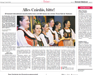 Artikel in Trierischer Volksfreund